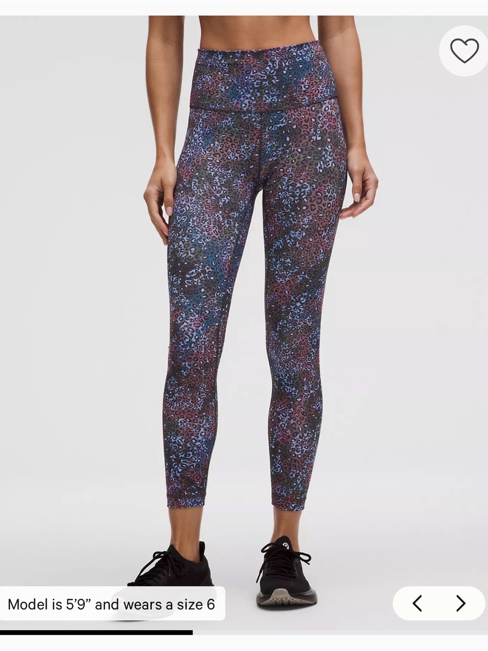 New Lululemon Wunder Train High-Rise Tight 25"
Color Cosmic Leopard Multi